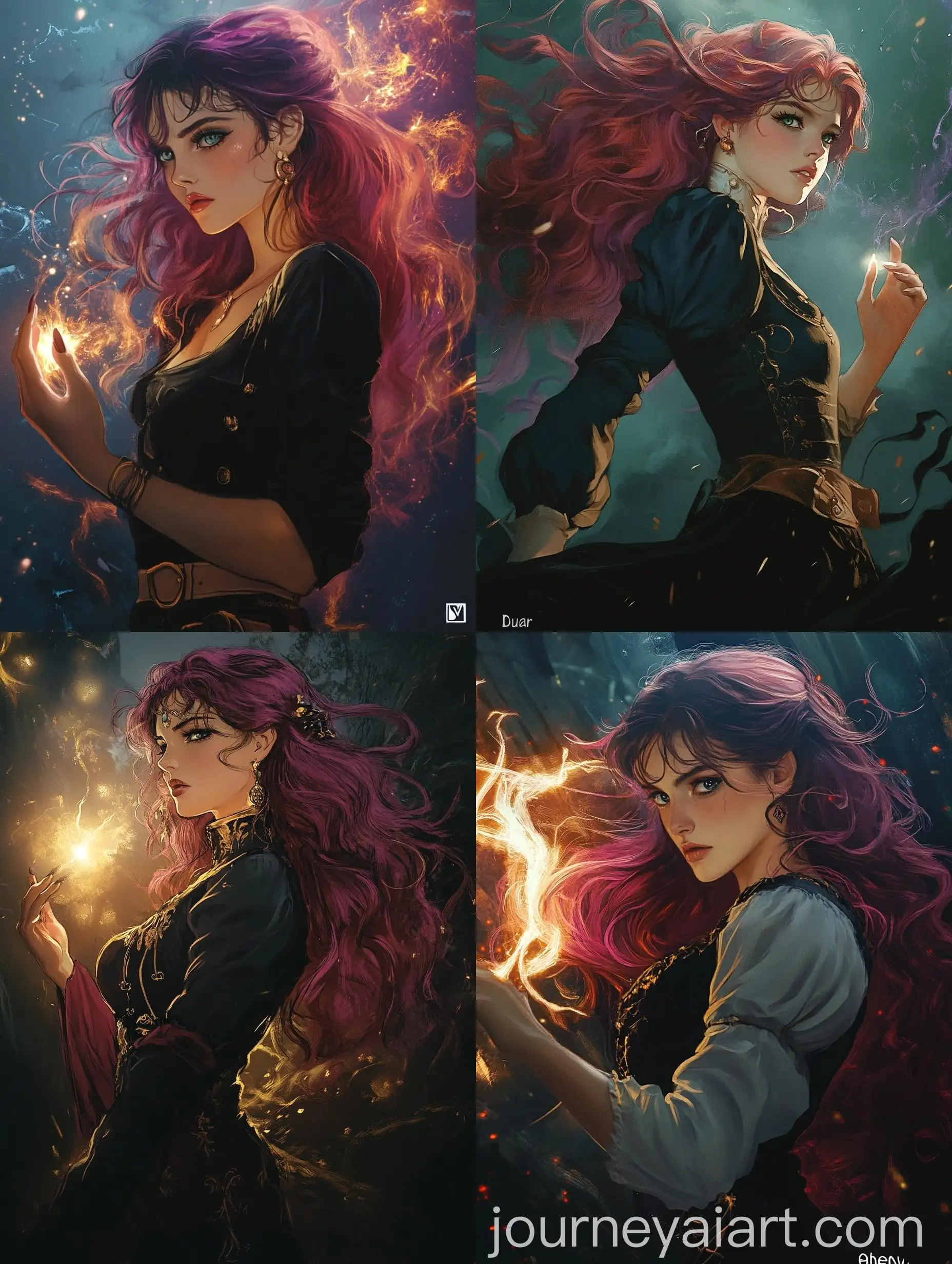 Young-Girl-Casting-Magic-in-Detailed-Fantasy-Scene