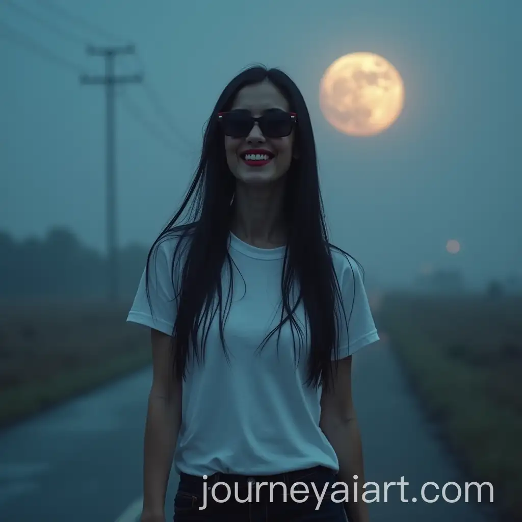 AI-Image-Prompt-ExpansionTall-Woman-with-Black-Hair-Walking-on-a-Foggy-Deserted-Road-at-Dusk-with-a-Full-Moon