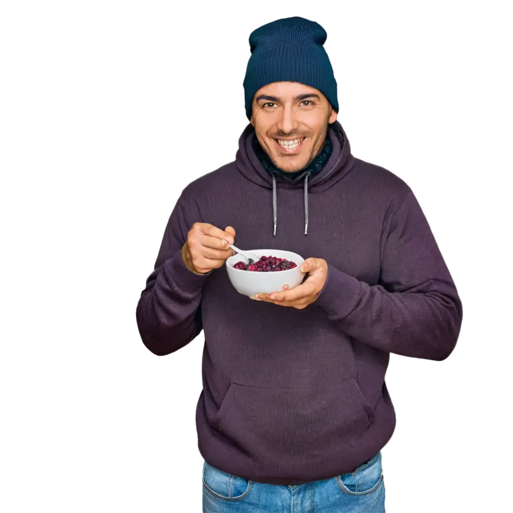 HighQuality-PNG-Image-of-a-Happy-Man-Eating-Aa-in-Winter-Attire