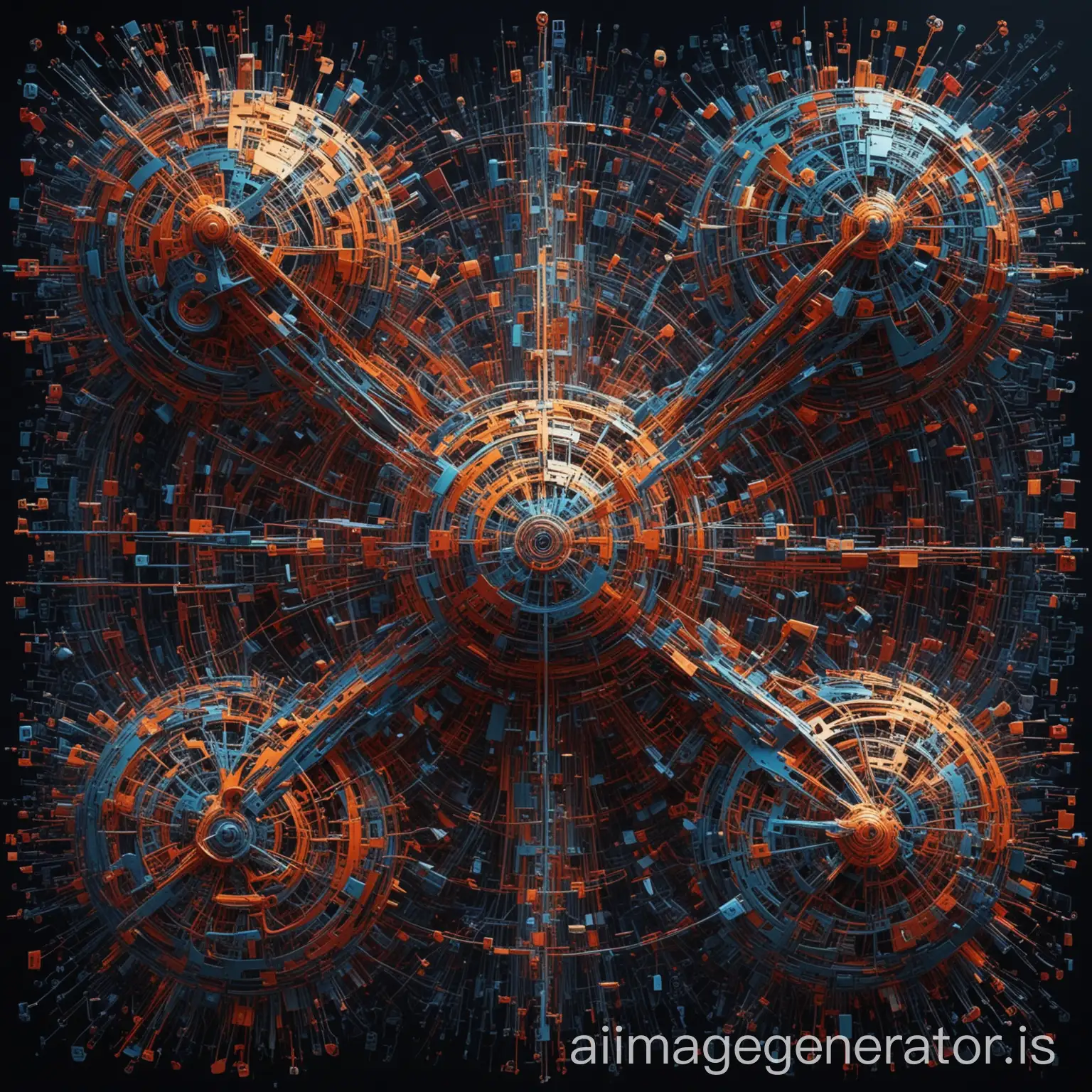 method organized;abstract art of a hyper-complex algorithm