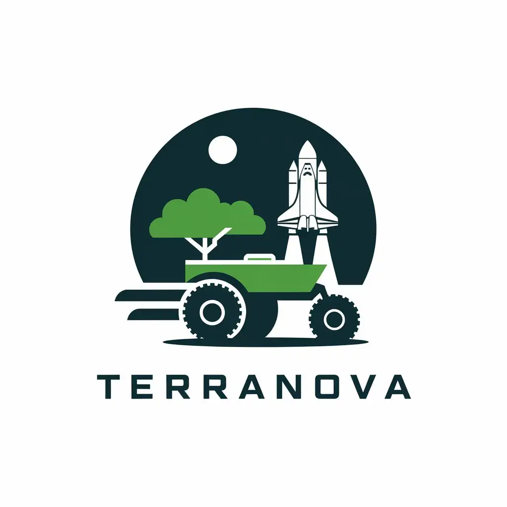 LOGO Design for TerraNova Agricultural Rover Tree and Space Theme for Technology Industry