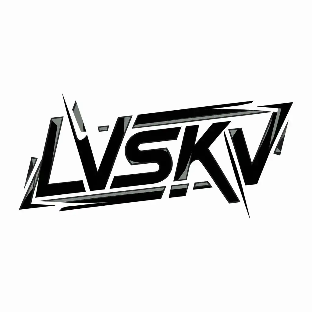 electronic music artist logo, in the style of the inscription, the inscription 'lvskv', signature style