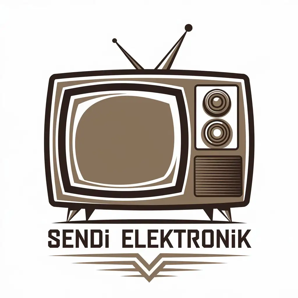 LOGO-Design-for-SENDI-Elektronik-Vintage-TV-with-Modern-Twist-for-Tech-Industry