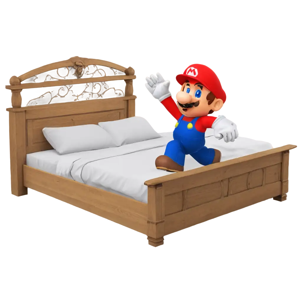 Mario-Making-the-Bed-HighQuality-PNG-Image-for-Fun-and-Practical-Use