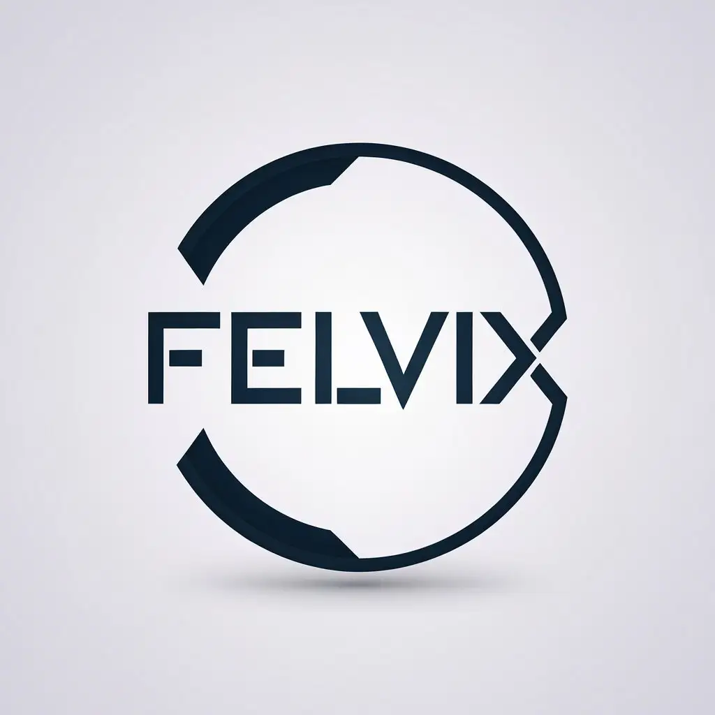 LOGO Design for Felvix Sleek Minimalist Circular AIInspired Symbol with Modern Wordmark