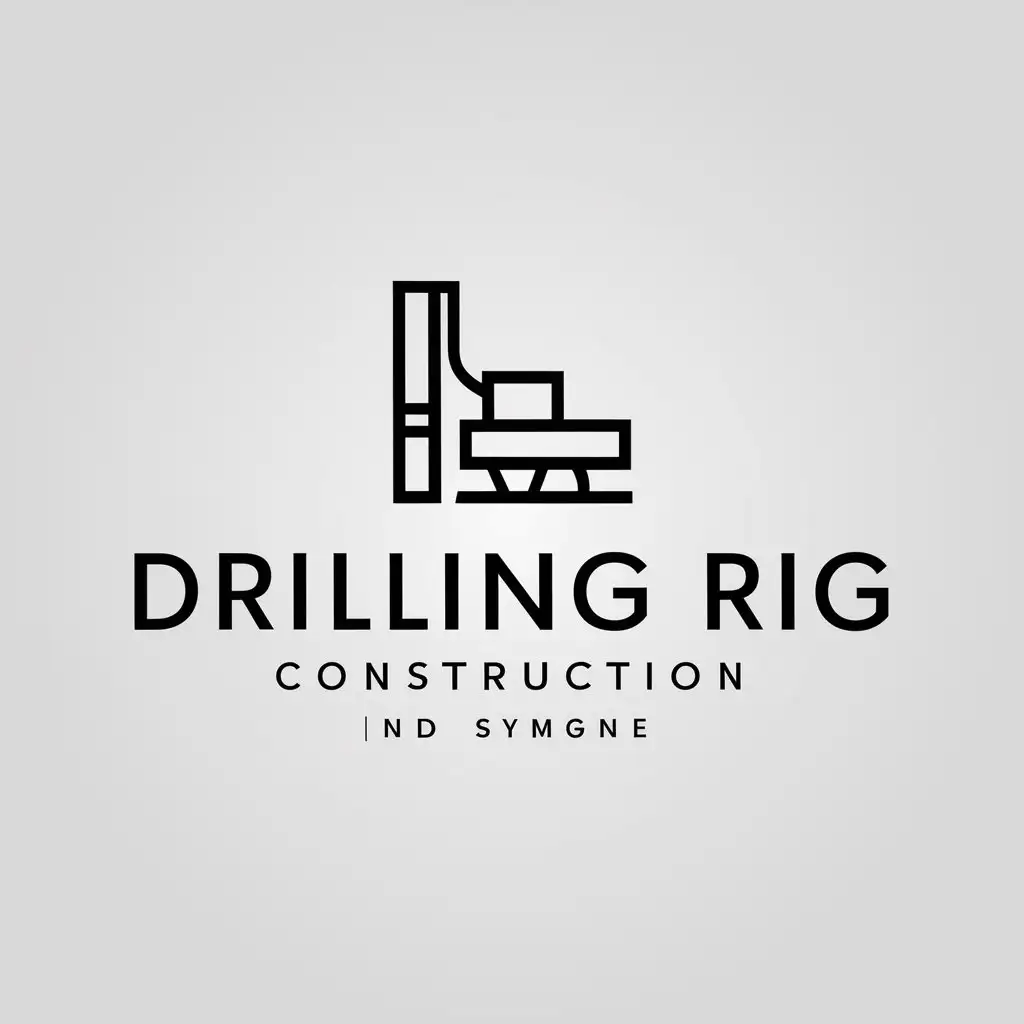 a logo design,with the text "drilling rig", main symbol:drilling rig,Minimalistic,be used in Construction industry,clear background