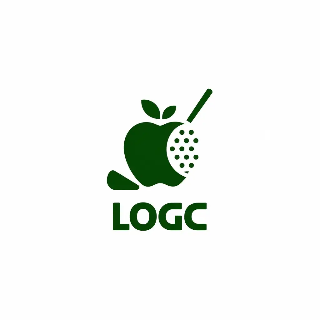 LOGO Design for LOGC Apple and Golf Club Symbol with Modern Style and Clear Background