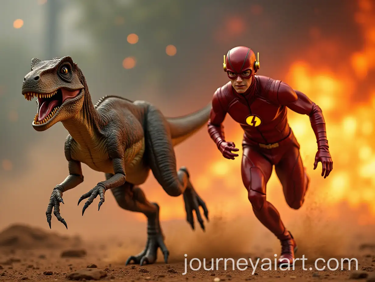 Velociraptor-Racing-the-Flash-in-a-Thrilling-Chase-Scene