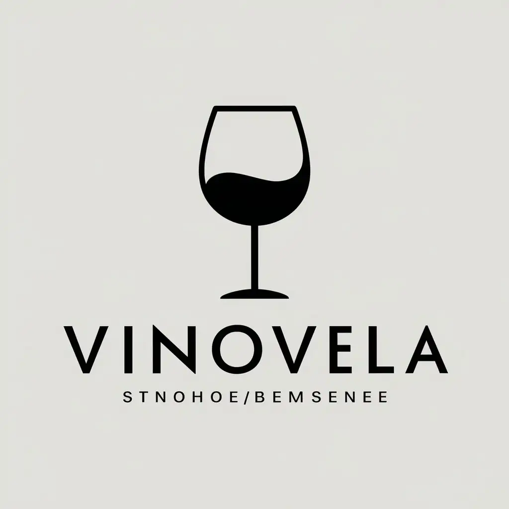 LOGO Design for Vinovela Wine Theme with Clear Background