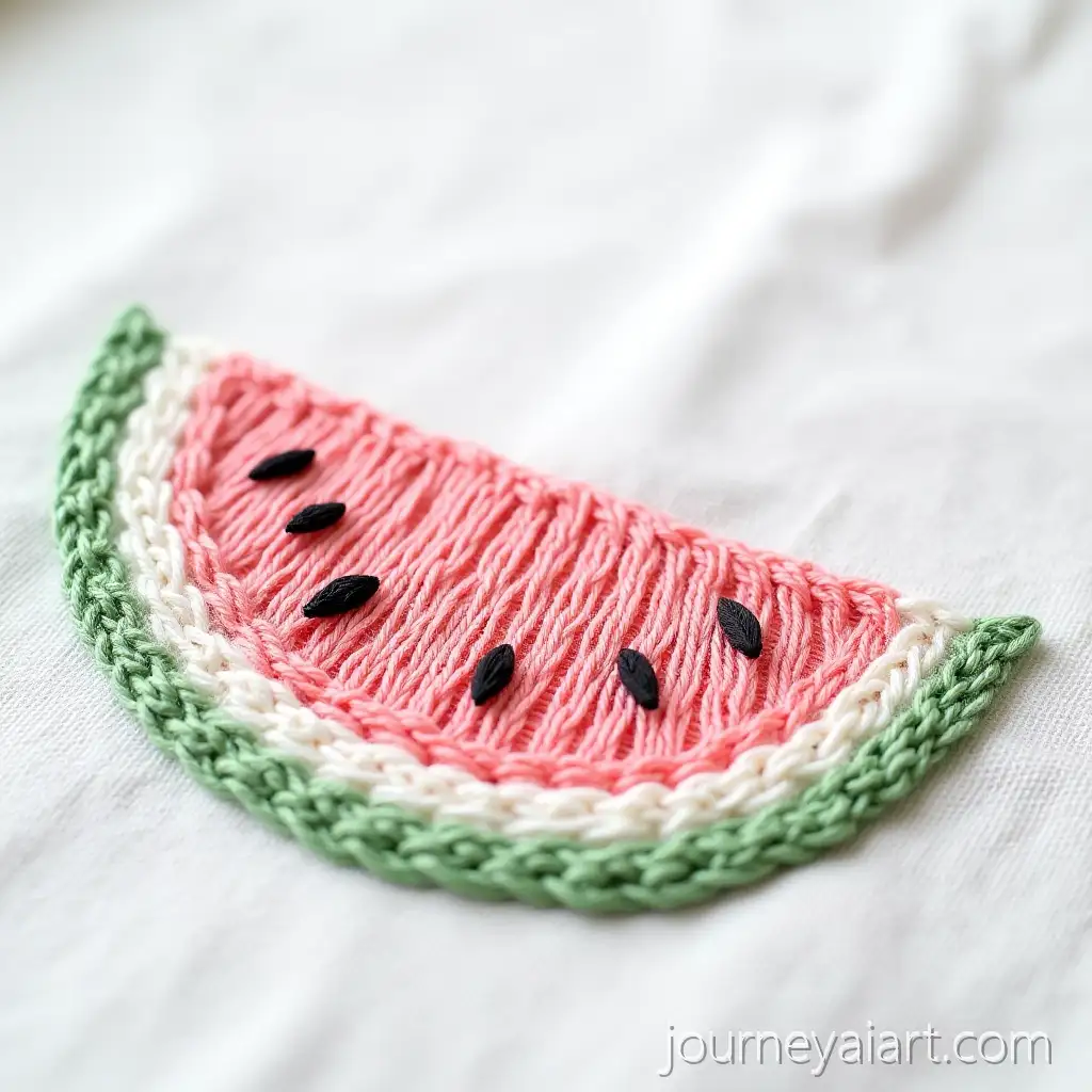 Handcrafted-Embroidered-Watermelon-Slice-with-SoftEmbroidered-watermelon-slice-Macaron-Tones