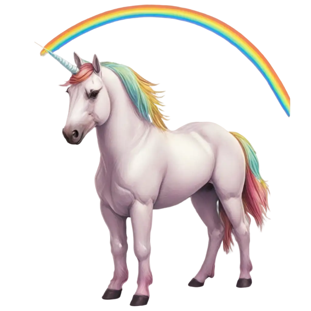 Magical-Unicorn-in-the-Sky-with-a-Rainbow-HighQuality-PNG-Image-for-Fantasy-and-Dreamy-Designs