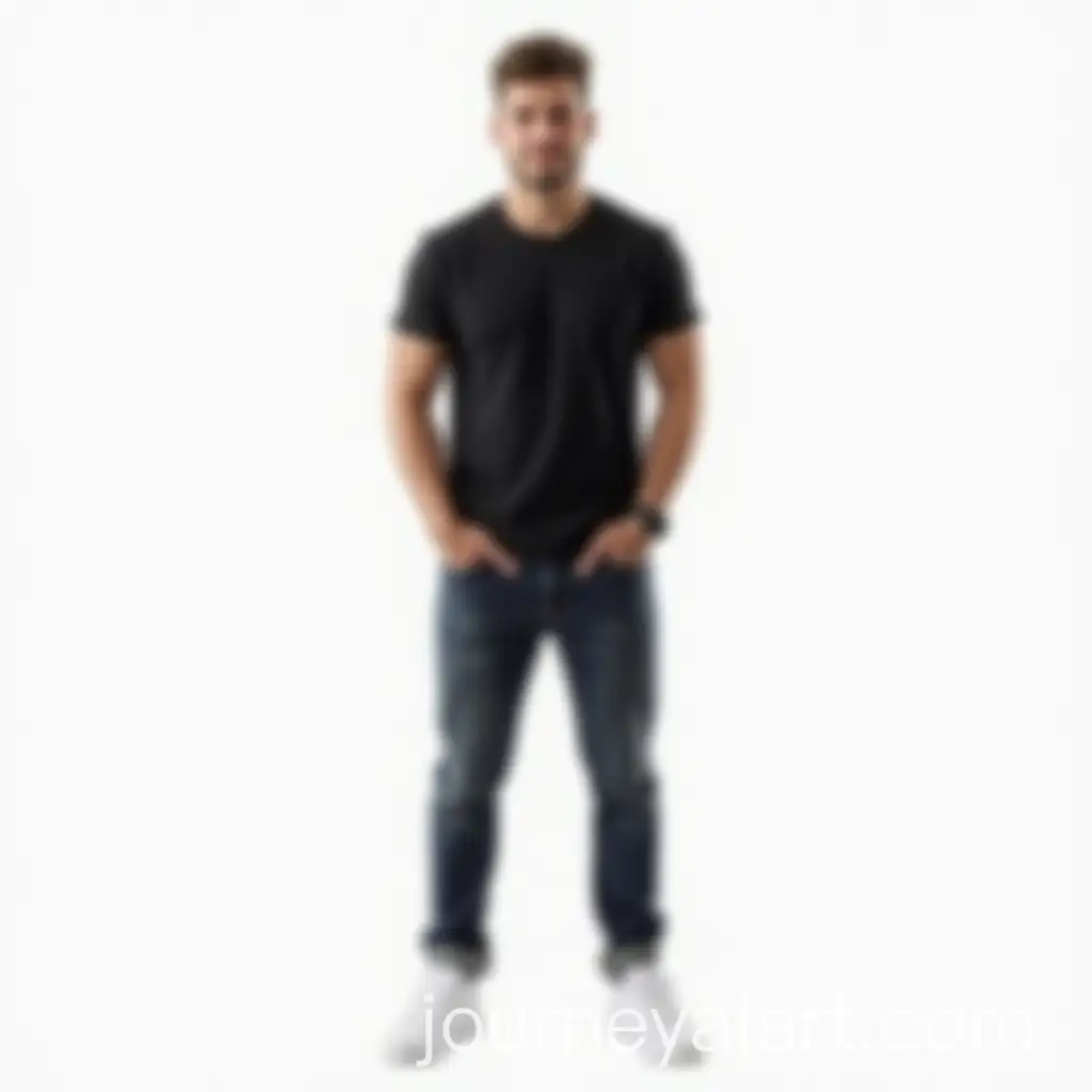 Stylish-Male-Model-in-Casual-Outfit-Against-White-Background