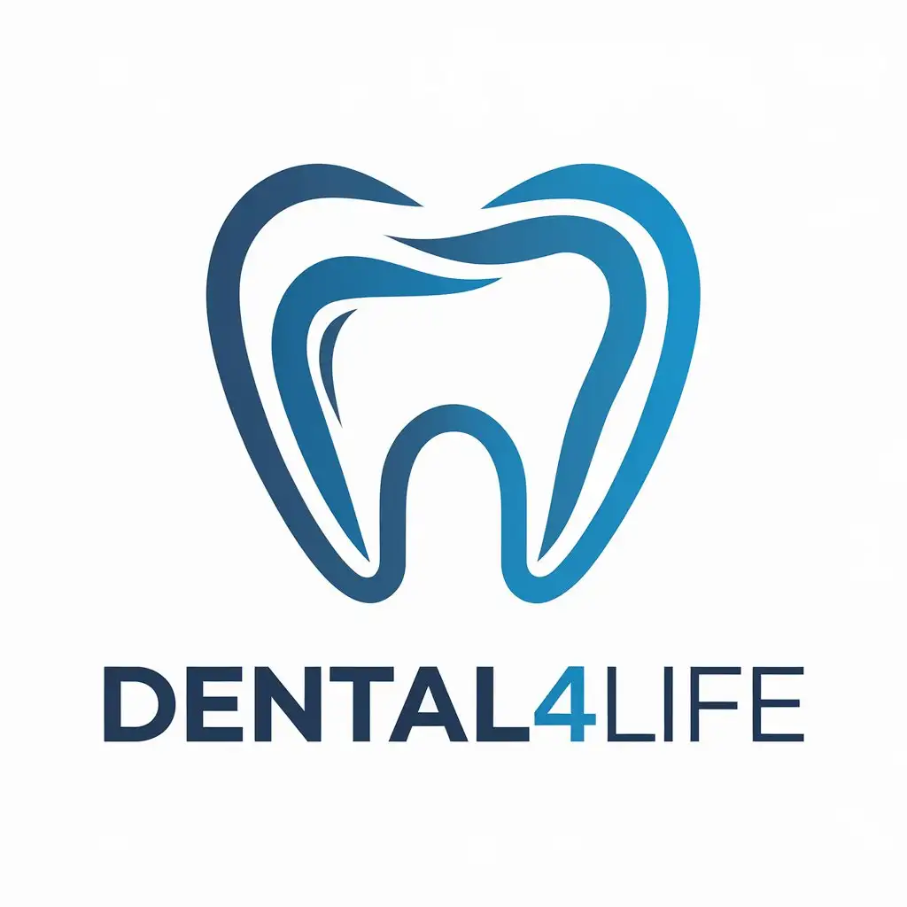 a vector logo design,with the text "Dental4Life", main symbol:dental clinic,Moderate,be used in Medical Dental industry,clear background