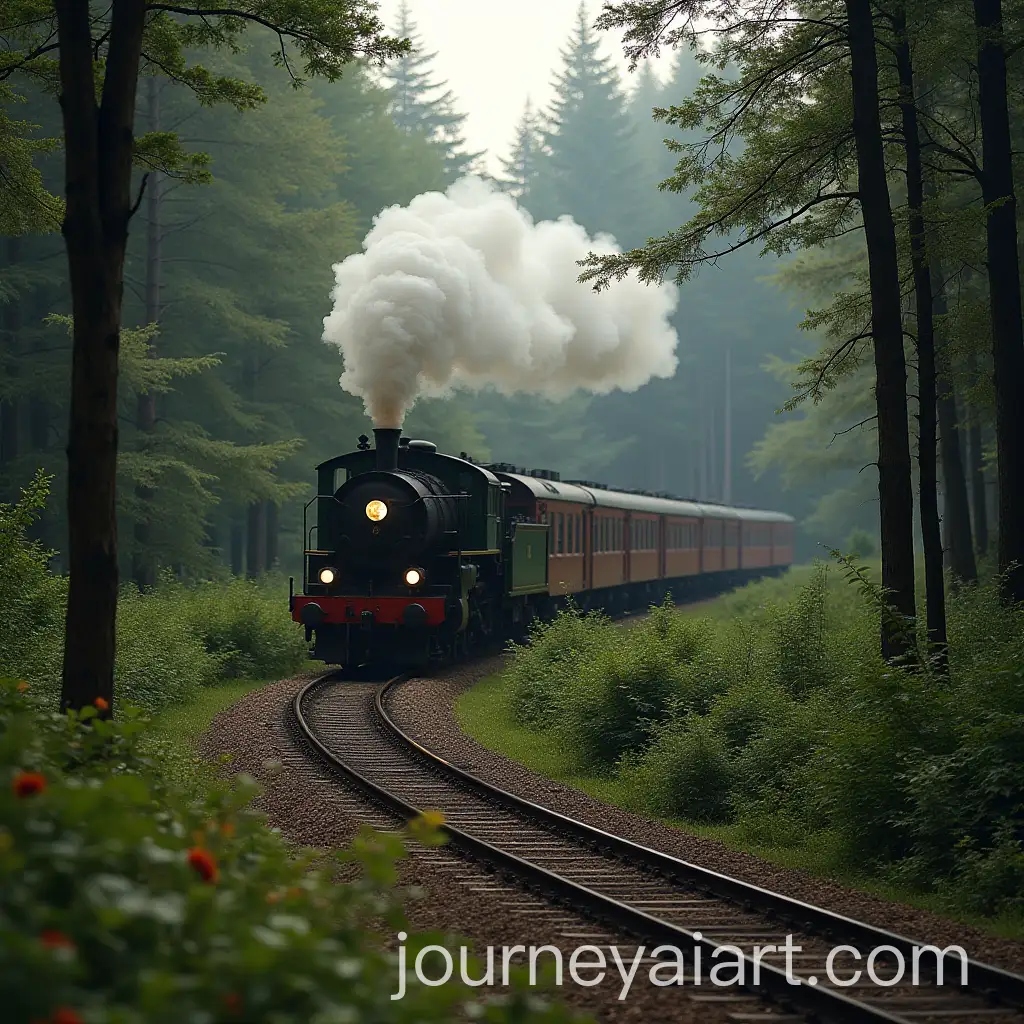 Train-Whistle-Echoing-Through-a-Serene-Forest-Landscape