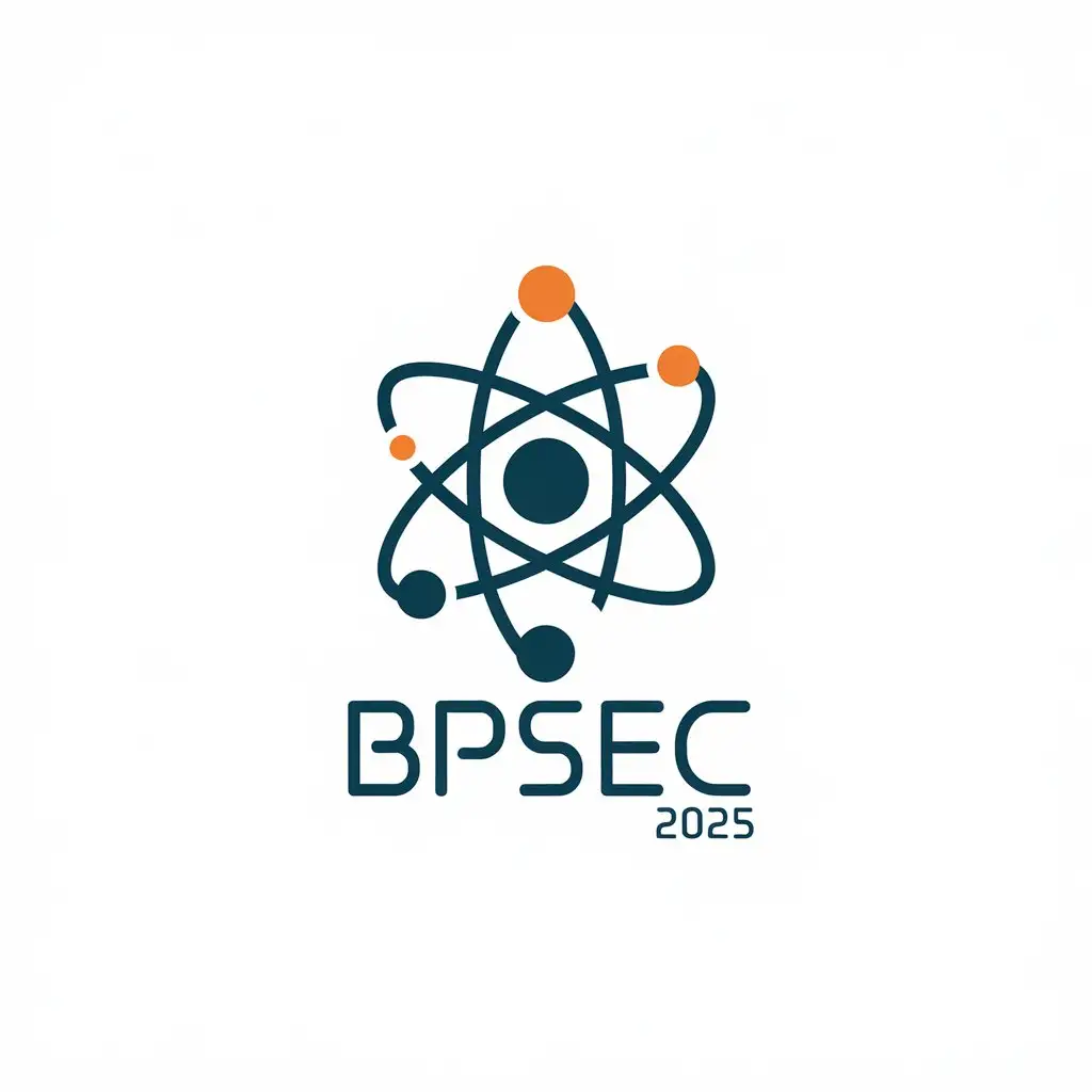 LOGO Design for BPSEC 2025 Atom Science MathInspired with Clear Background for Education Industry