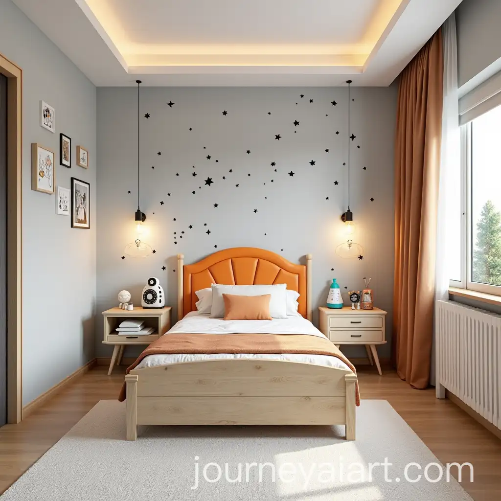 Cozy-Childs-Bedroom-with-Space-Theme-and-Playful-Decor