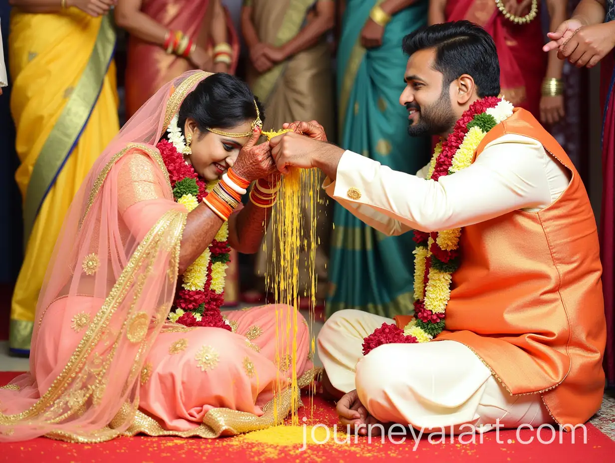South-Indian-Bride-and-Groom-Traditional-Ritual-with-Rice-Pouring-Ceremony