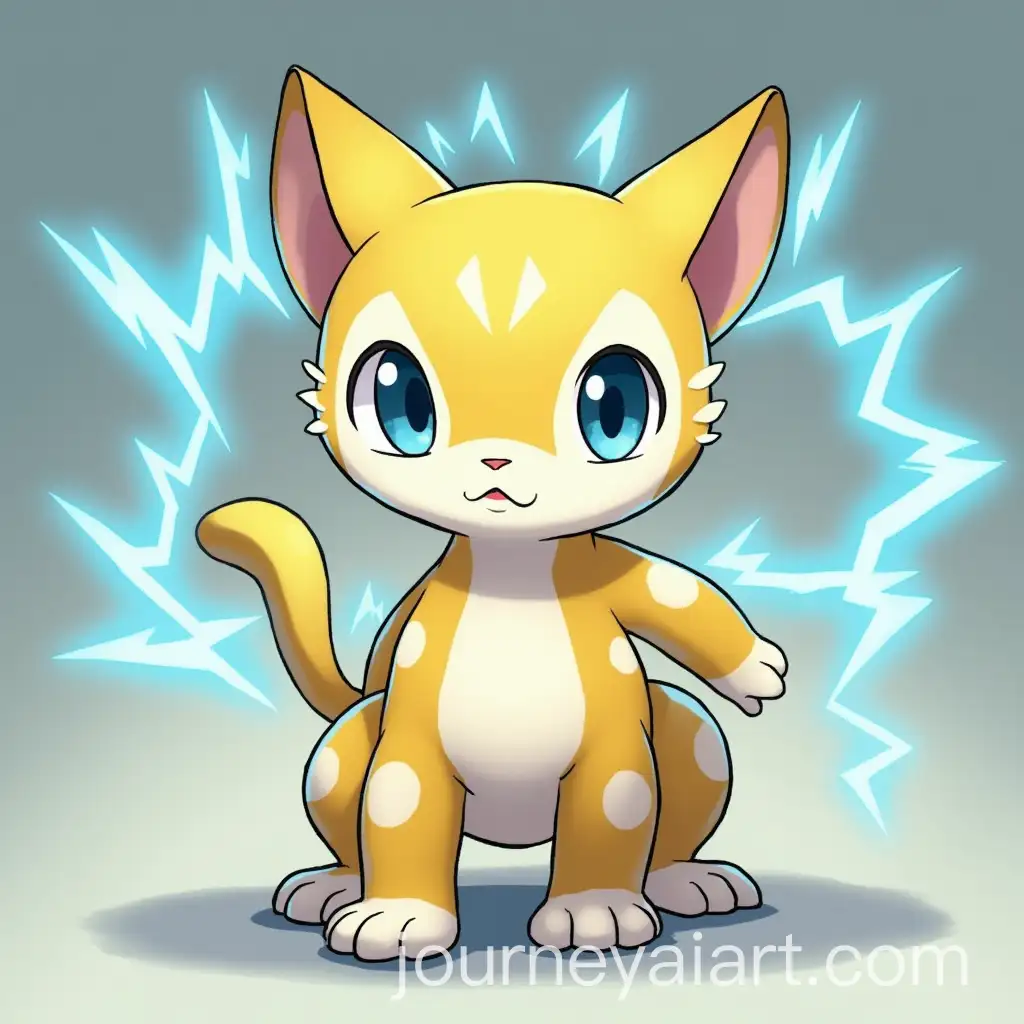 Electric-Cheetah-Pokemon-with-Yellow-White-and-Blue-Rays