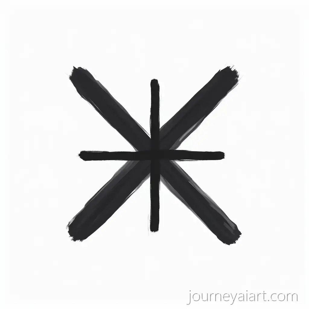 Minimalist-Black-Mod-Logo-with-Crossed-Out-Plus-on-White-Background