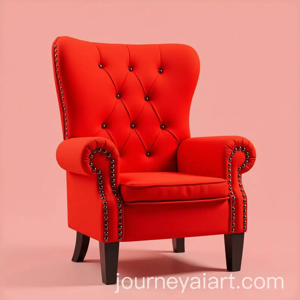 Red-Armchair-Isolated-on-White-Background