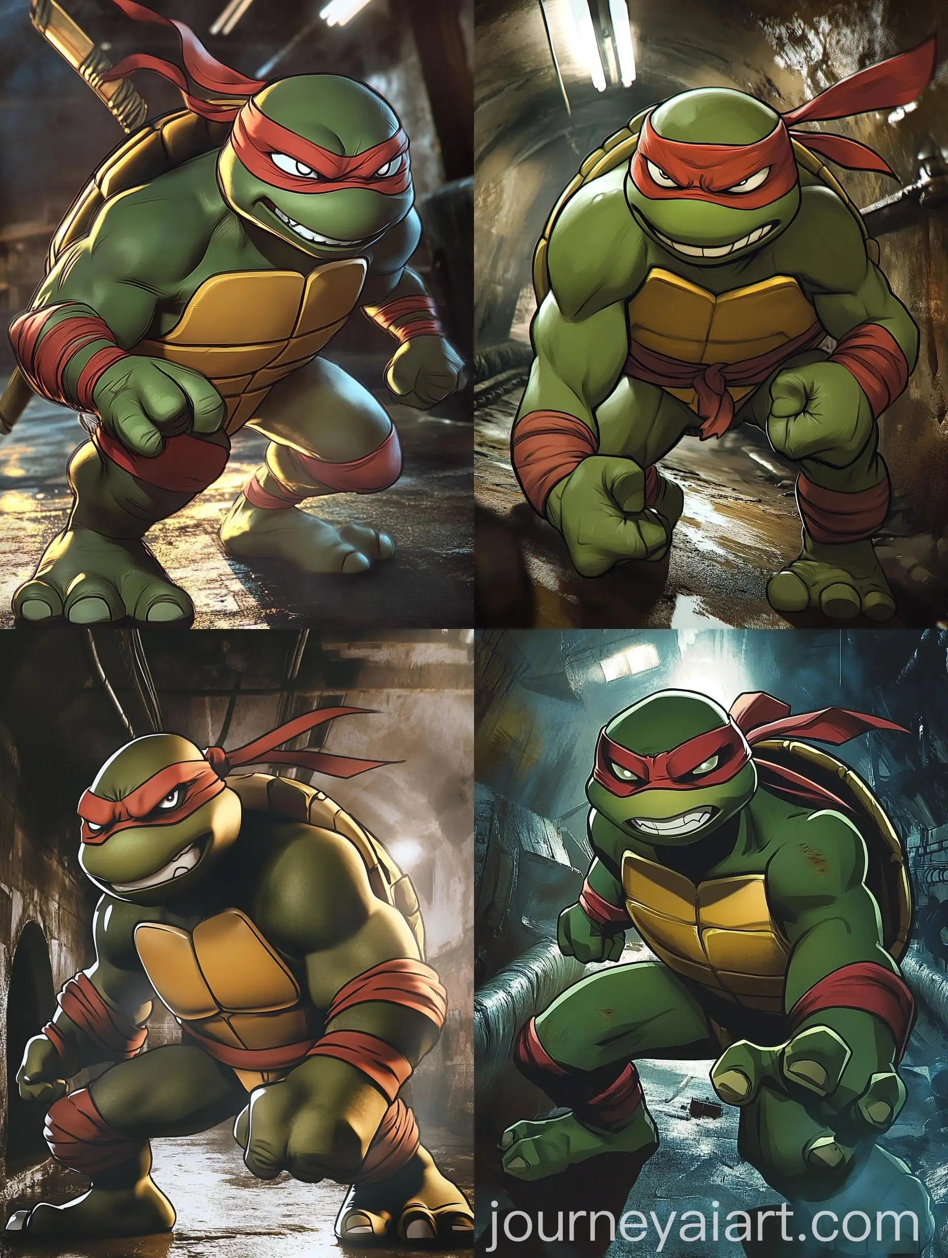 Evil-Mutated-Turtle-Rafael-in-Action-Pose