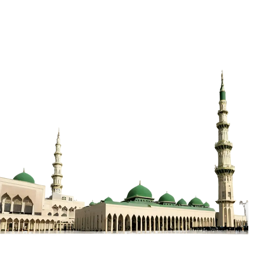 Masjid-AlNabawi-PNG-Image-Timeless-Beauty-Captured-in-High-Quality