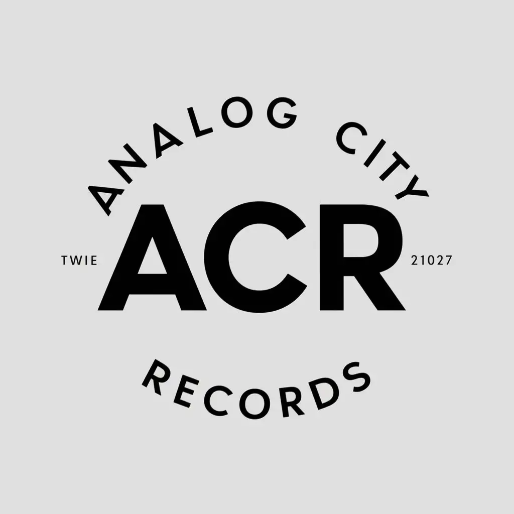 a vector logo design,with the text "ANALOG CITY RECORDS", main symbol:ACR,Moderate,be used in Technology industry,clear background