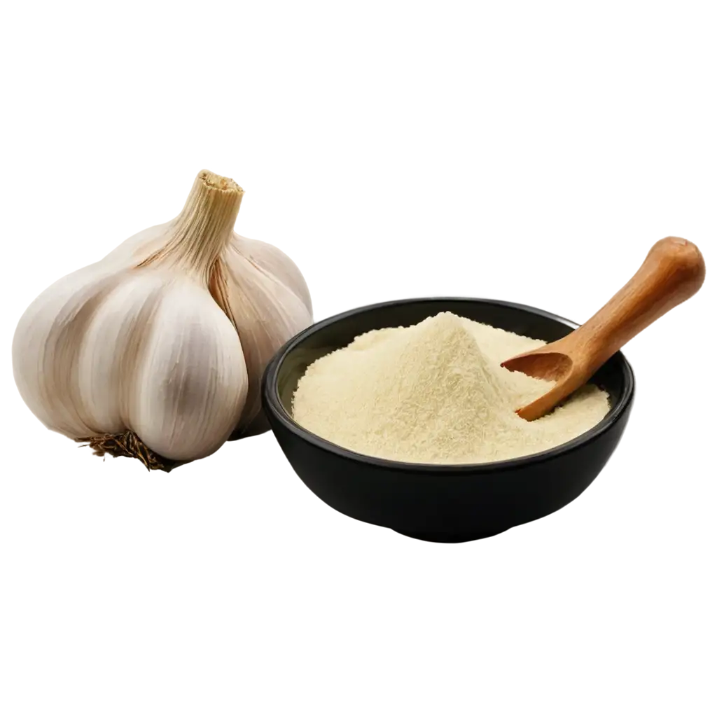 garlic powder with bowl