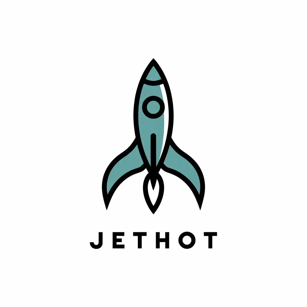 LOGO Design for Jethot Rocket Symbol with Clear Background and Modern Style