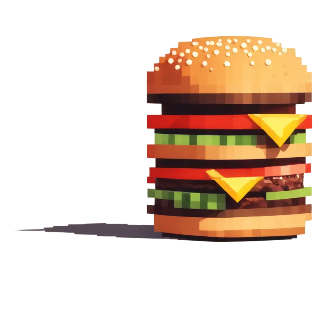 Pixel-Burger-Cartoon-PNG-Fun-RetroInspired-Digital-Art-for-Creative-Projects