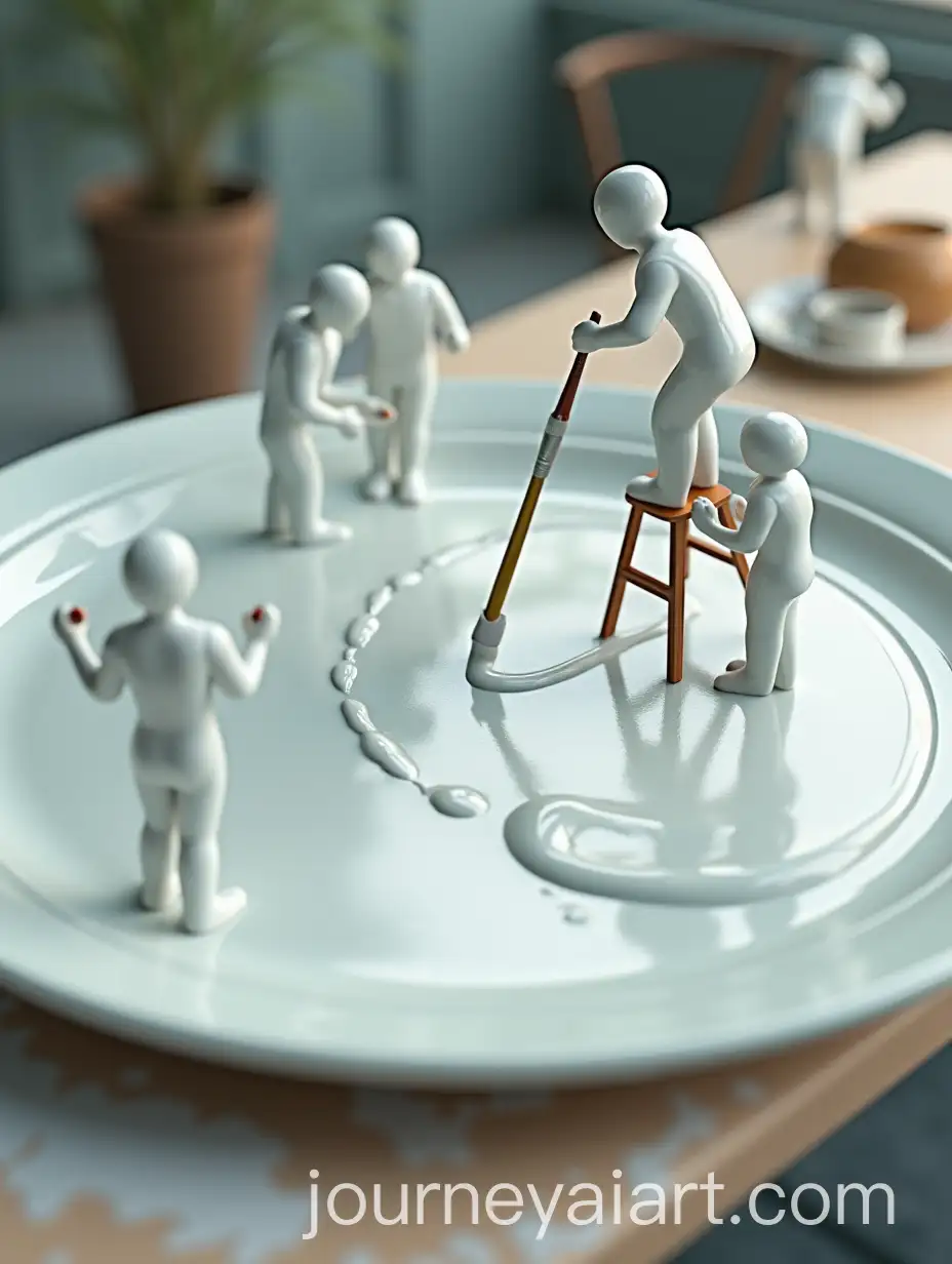 Tiny-Workers-Painting-a-Giant-Porcelain-Plate-in-UltraRealistic-Photography