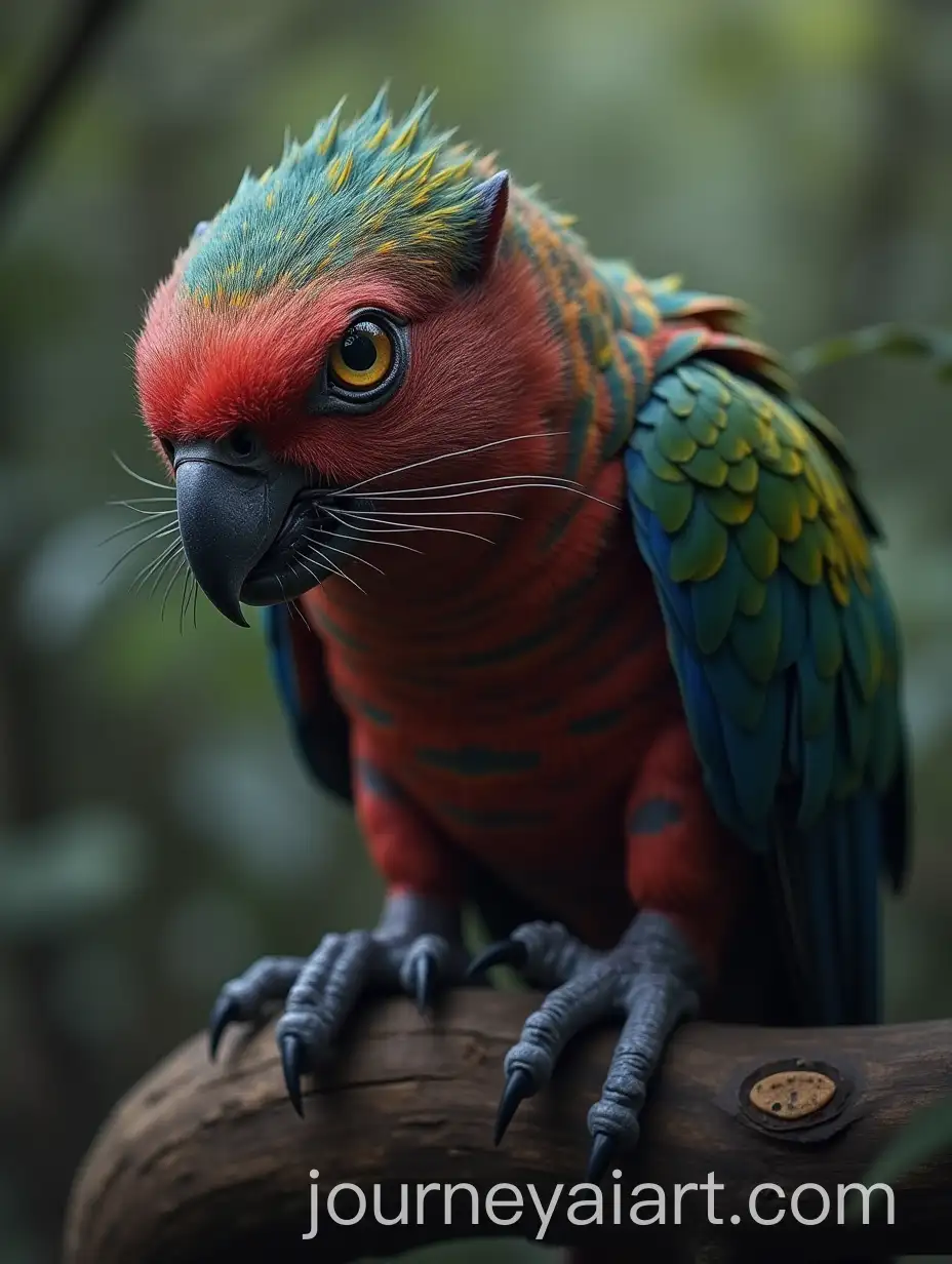 Aggressive-ParrotPanther-Hybrid-in-a-Dynamic-Stance