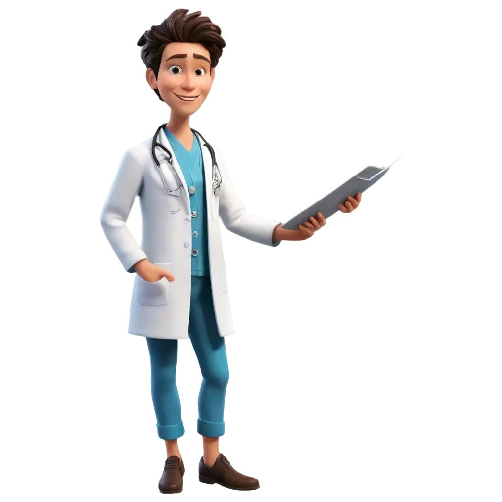 Doctor-Illustration-with-XRay-HighQuality-PNG-for-Medical-and-Educational-Use