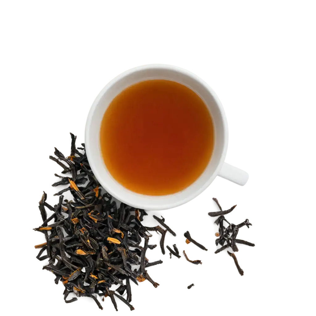 Lemon-Masala-Chai-Transparent-Cup-Top-View-PNG-with-Black-Tea-for-Culinary-and-Beverage-Designs