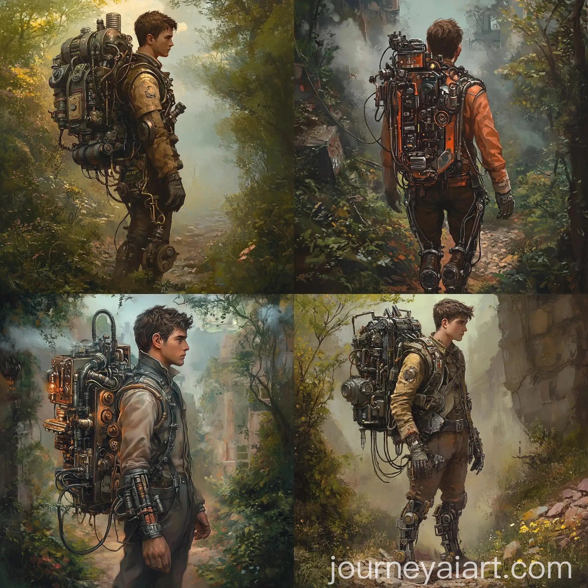 Steampunk-Exoskeleton-Suit-in-PostApocalyptic-Landscape