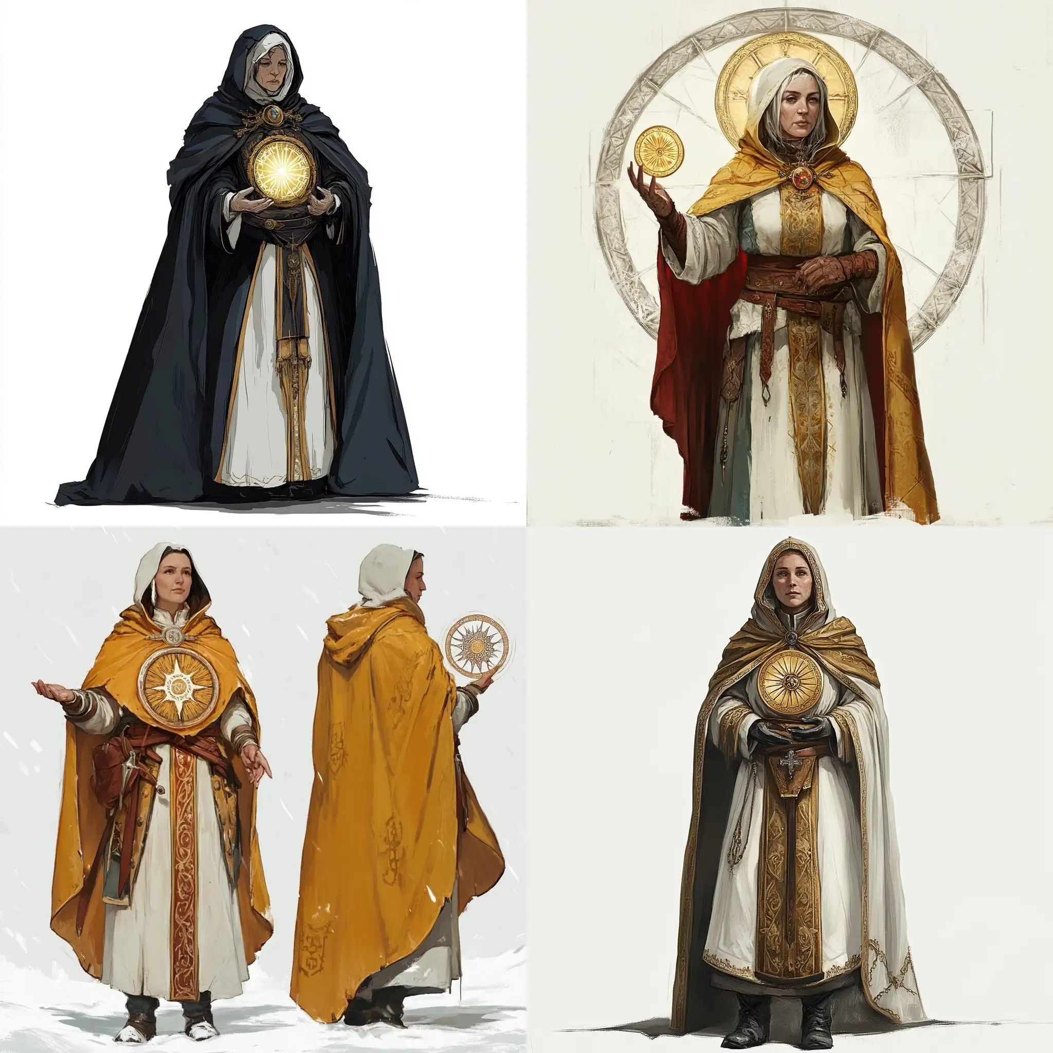 Winter-Priestess-in-Church-Cassock-with-Solar-Disk-Symbol