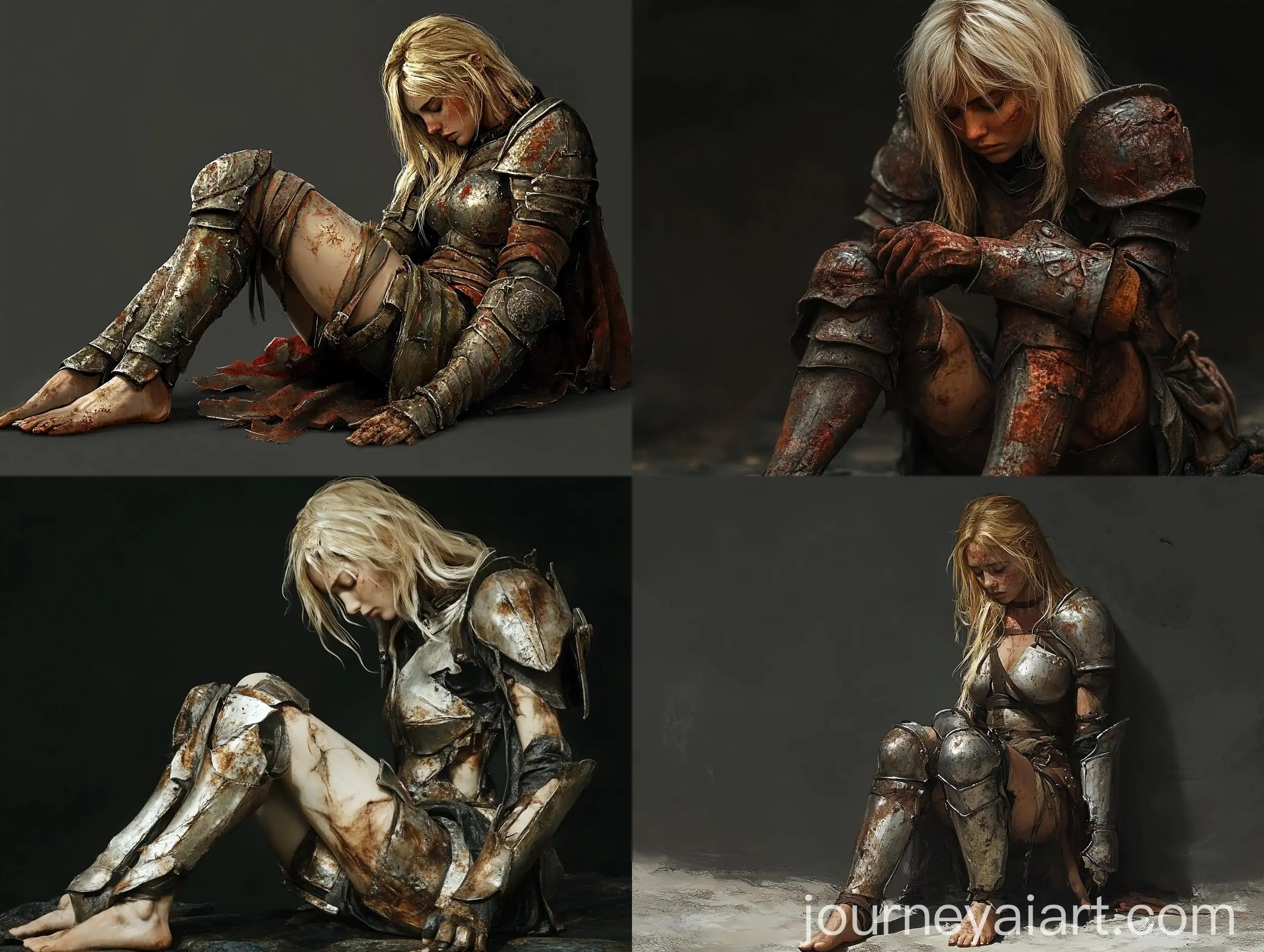 Damaged-Blonde-Woman-Knight-in-Dark-Fantasy-RPG-Game