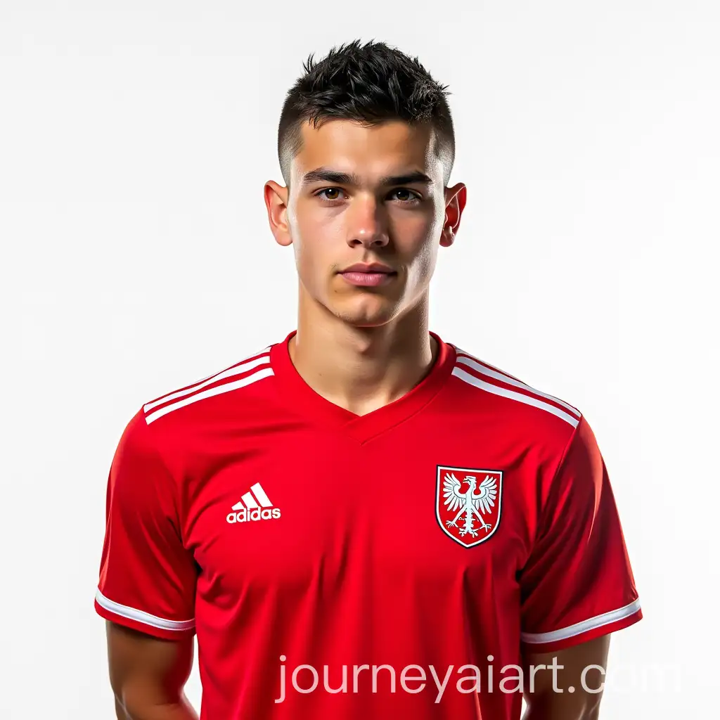 Young-Polish-Football-Player-with-Red-Shirt-and-Buzzcut-Hairstyle