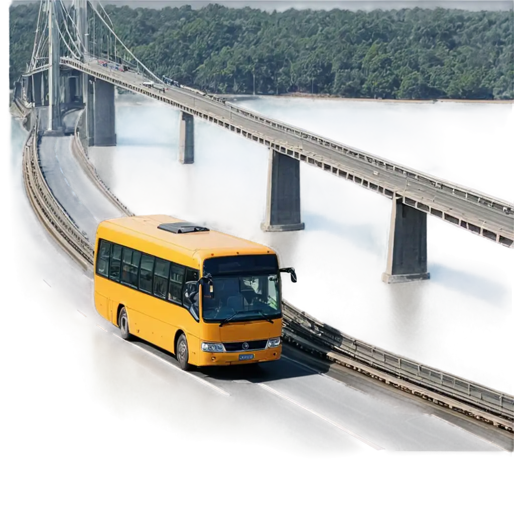 HighQuality-PNG-Image-of-a-Bus-on-a-Big-Bridge-Perfect-for-Various-Creative-Uses