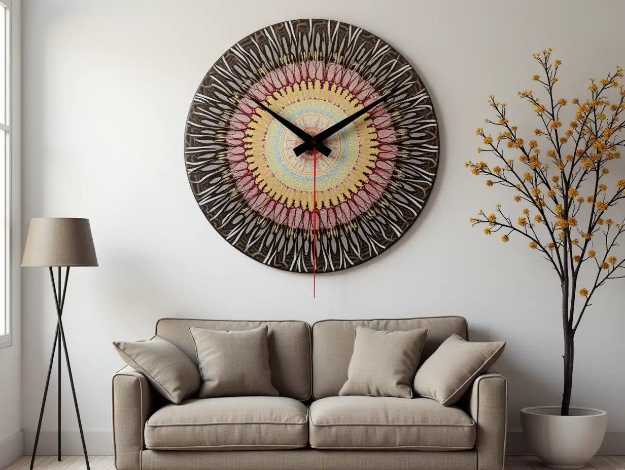 Create a wall clock in Surreal abstract decoration