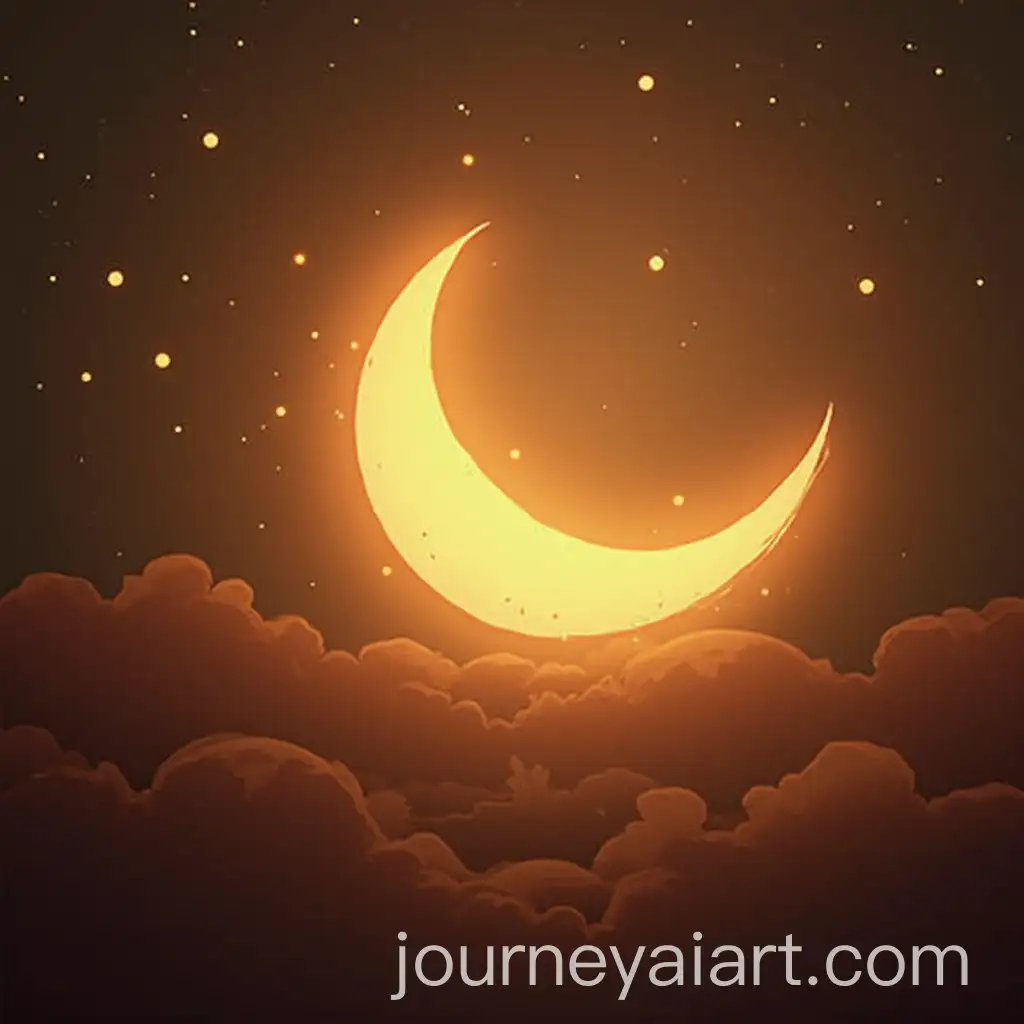 Crescent-Moon-of-Ramadan-with-Spiritual-Friday-Jumuah-Atmosphere