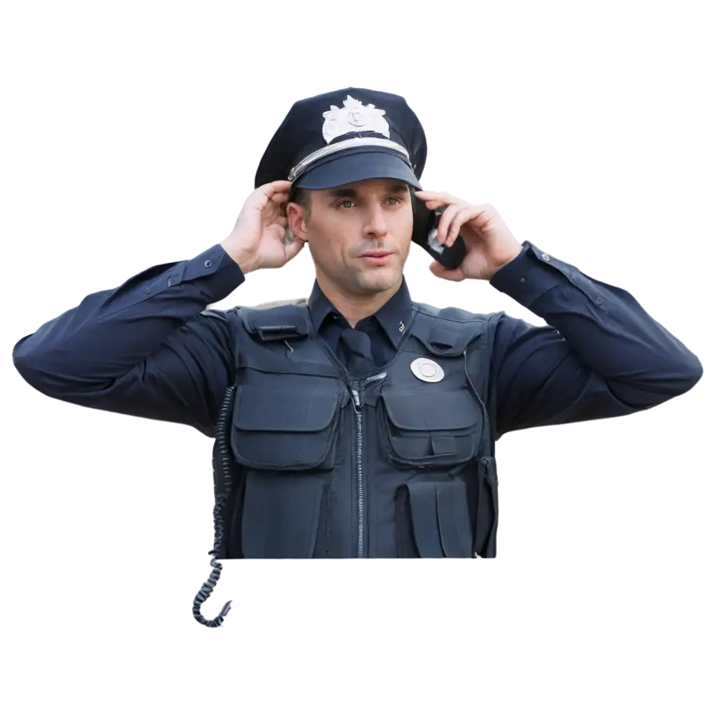 Police-Officer-Making-a-Phone-Call-PNG-Image-for-Clear-and-Detailed-Visuals