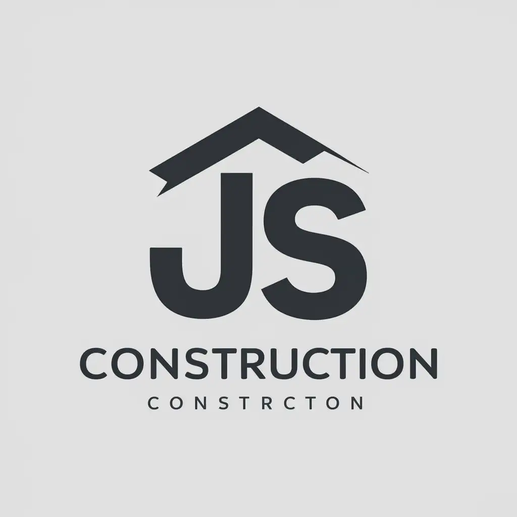 a vector logo design,with the text "JS", main symbol:design,Minimalistic,be used in Construction industry,clear background