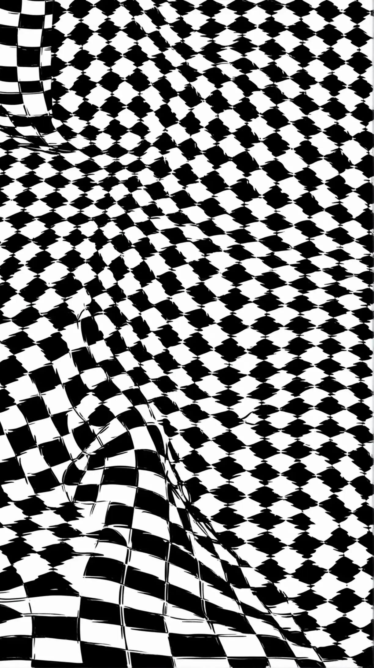 Bold Graphic Checkerboard Pattern in Black and White