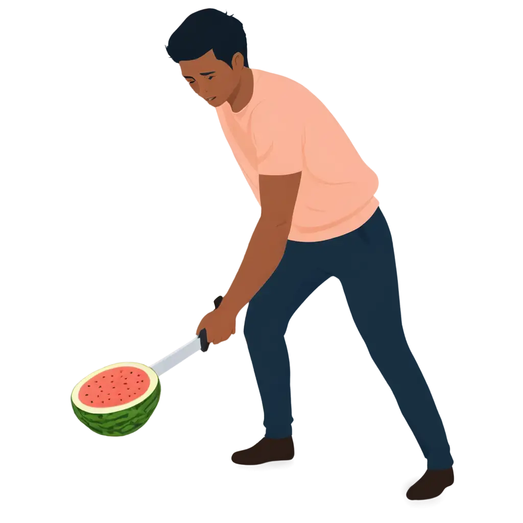 Man-Cutting-Guava-PNG-Vector-Image-for-Culinary-and-Lifestyle-Use