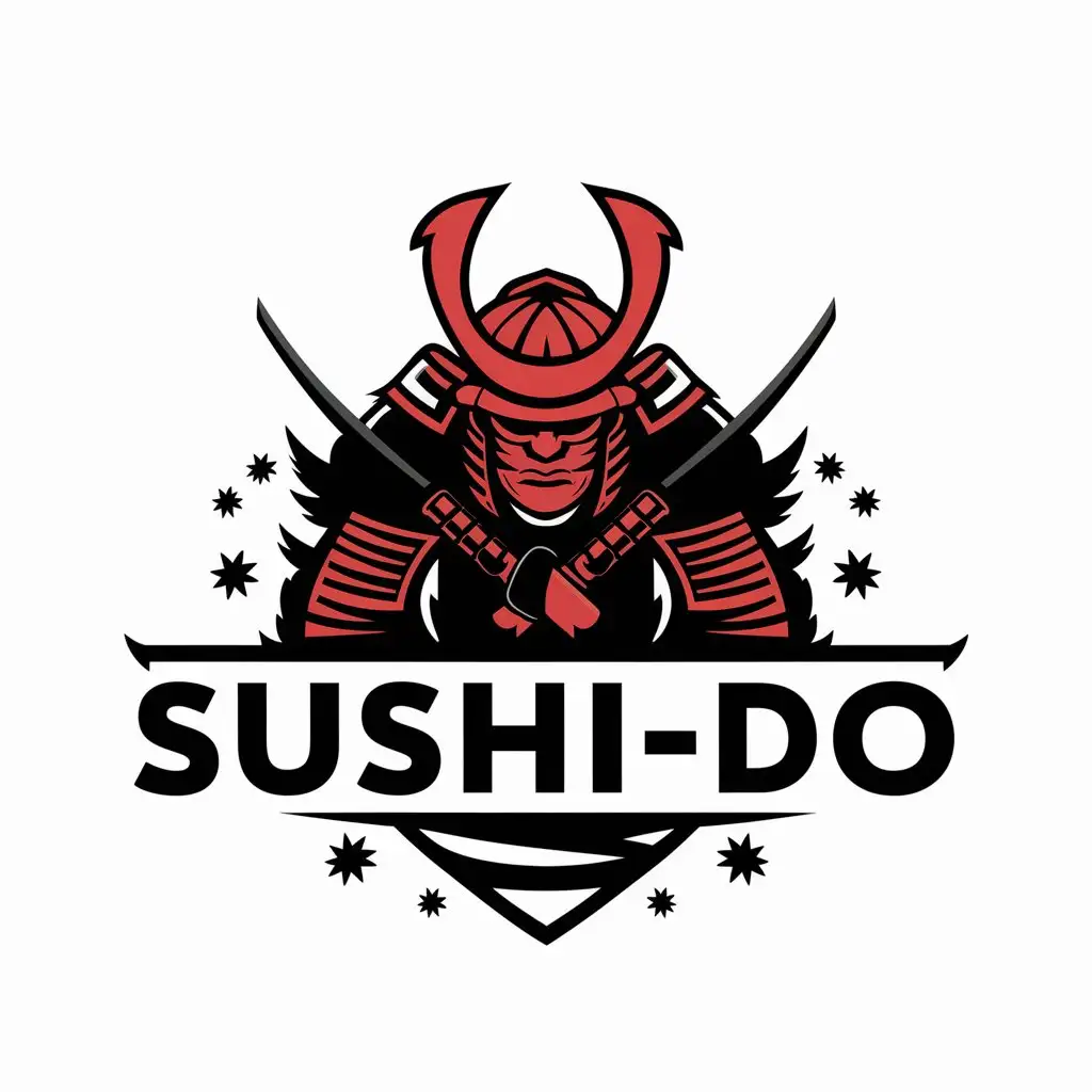 LOGO-Design-For-SushiDo-SamuraiInspired-Rolls-and-Sushi-with-Clear-Background