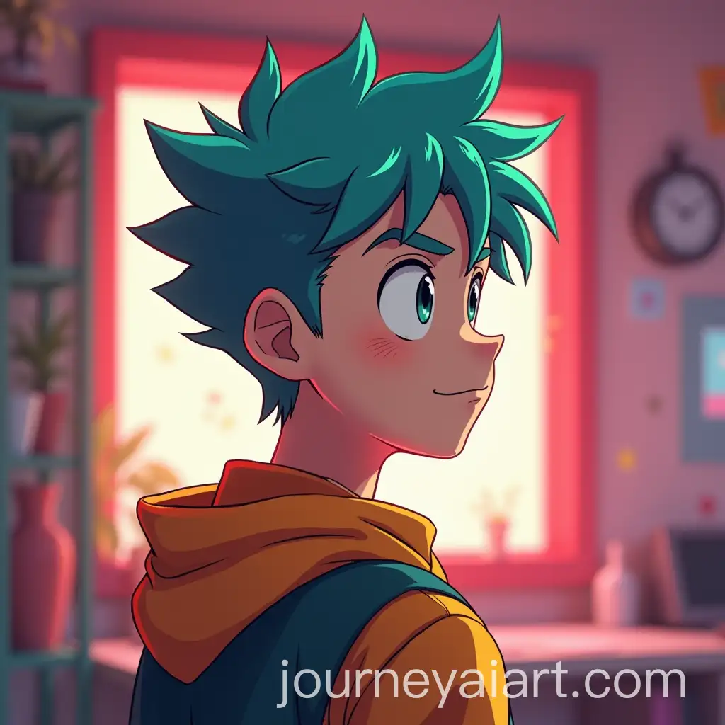 Anime-Boy-Profile-Picture-with-Spiky-Turquoise-Hair-in-a-Creative-YouTube-Studio