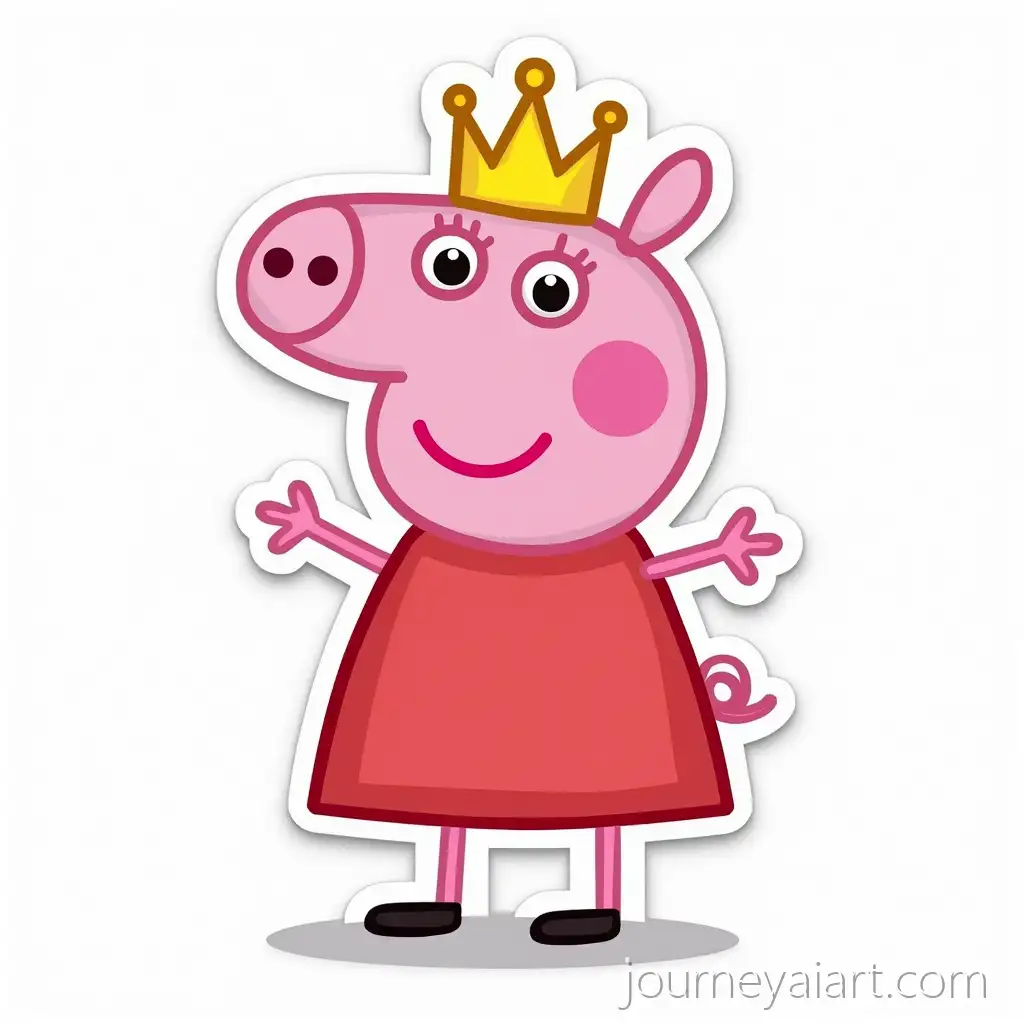 Festive-Pig-PepePig-Pepe-in-Festive-Dress-in-a-Crown-and-Dress-with-a-Smile