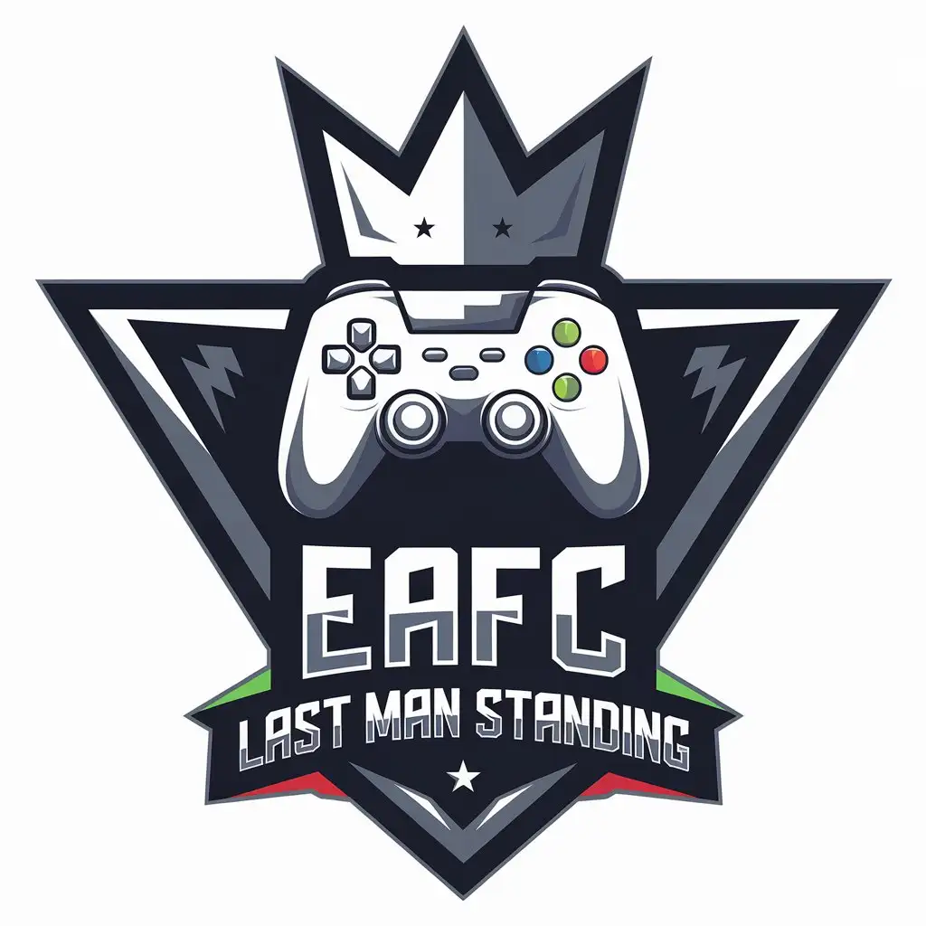 LOGO Design for EAFC Last Man Standing Gaming Controller with Crown and Neon Accents