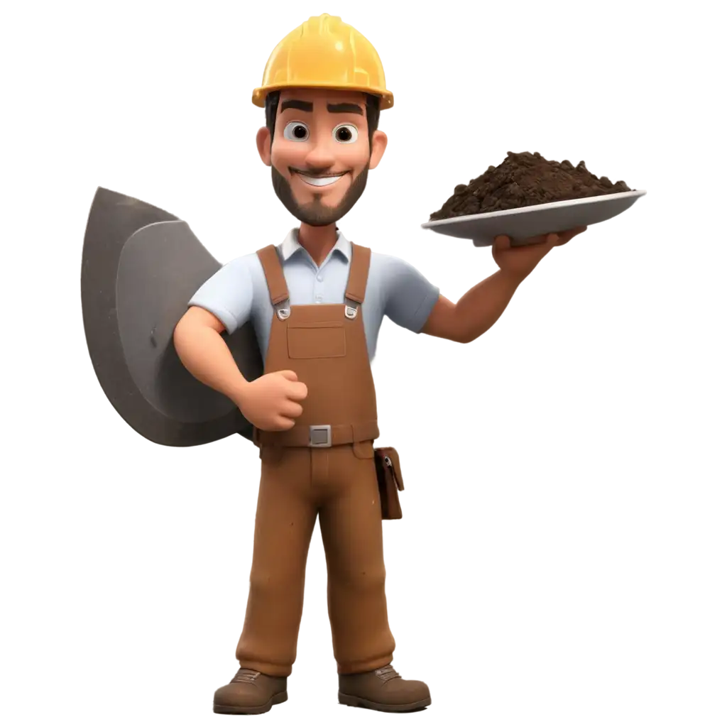 Construction-Site-Supervision-A-HighQuality-PNG-Animation-of-a-Supervisor-Holding-Dirt